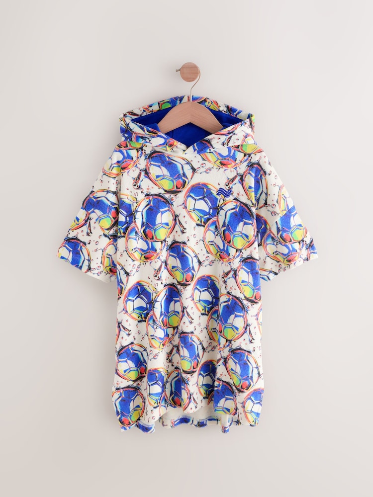 Football bleu/blanc - Poncho Serviettes163 - Image 4 of 7