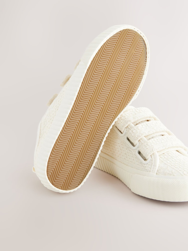 Bordado blanco neutro - Zapatillas de deporte con cierre con un toque - Imagen 5 de 5 Bordado blanco neutro - Zapatillas de deporte con cierre con un toque - Imagen 5 de 5
