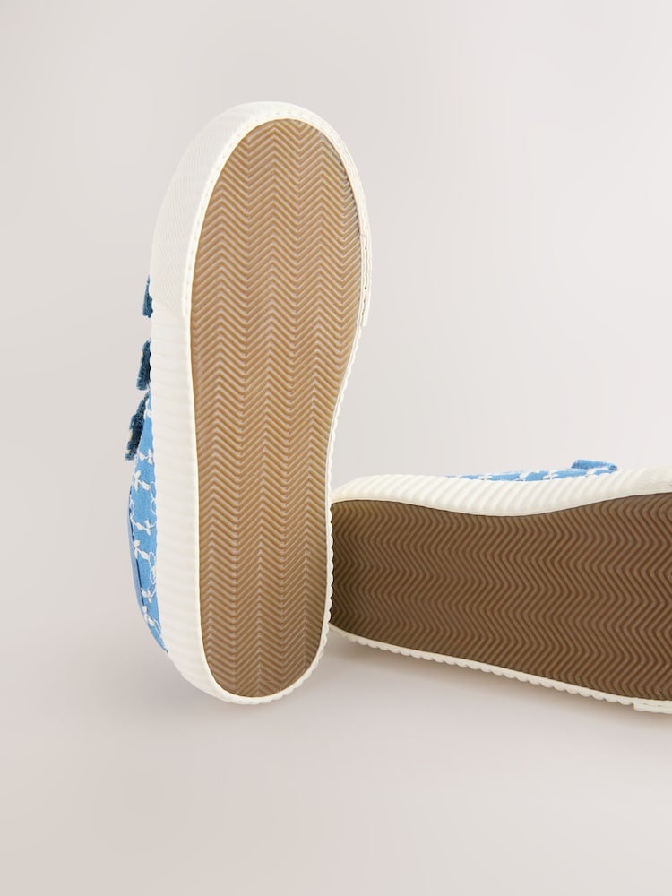 Blue Denim Broderie Touch Fastening Trainers - Image 6 of 6 Blue Denim Broderie Touch Fastening Trainers - Image 6 of 6