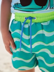 Green Croc Rash Vest and Shorts Set (3mths-7yrs) - Image 4 of 4