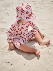 Neutral Sunsafe Swimsuit and Hat Set (3mths-7yrs) - Image 1 of 1