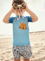 Blue Lion Rash Vest and Shorts Set (3mths-7yrs) - Image 1 of 7