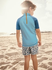 Blue Lion Rash Vest and Shorts Set (3mths-7yrs) - Image 3 of 7