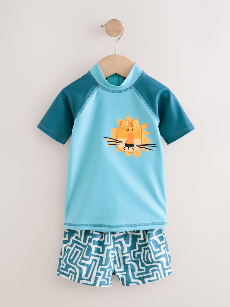 Bleu lion - Ensemble gilet anti-éclaboussures et short (3mths-7yrs) - Image 4 of 7
