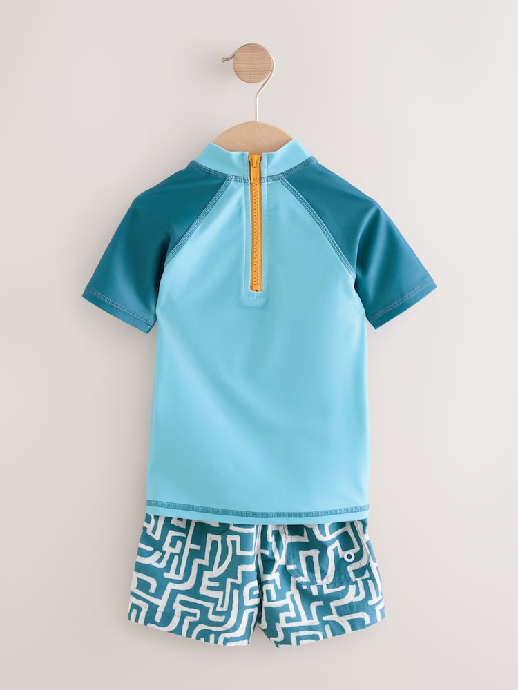 Bleu lion - Ensemble gilet anti-éclaboussures et short (3mths-7yrs) - Image 5 of 7