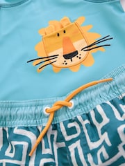 Blue Lion Rash Vest and Shorts Set (3mths-7yrs) - Image 6 of 7
