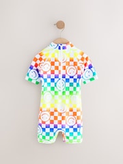 Multicoloured Checkerboard Sunsafe All-In-One Swimsuit (3mths-7yrs) - Image 6 of 8