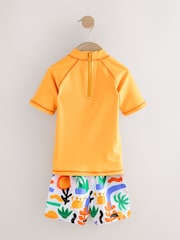 Orange Palm Tree Rash Vest and Shorts Set (3mths-7yrs) - Image 2 of 5
