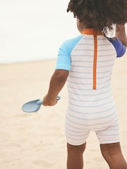 Neutral Stripe Sunsafe All-In-One Swimsuit (3mths-7yrs) - Image 3 of 8