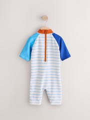 Neutral Stripe Sunsafe All-In-One Swimsuit (3mths-7yrs) - Image 5 of 8