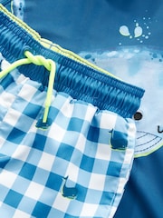 Marineblau/Wal - Set aus Sonnenschutz-Oberteil und Shorts (3 Monate bis 7 Jahre) - Bild 8 von 10