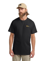 Jack Wolfskin Mens Essential 100% Cotton Black T-Shirt - Изображение 1 из 4