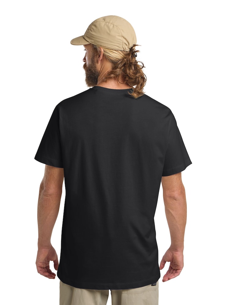 Jack Wolfskin Mens Essential 100% Cotton Black T-Shirt - Изображение 2 из 4