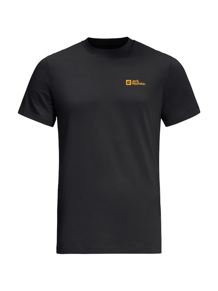 Jack Wolfskin Mens Essential 100% Cotton Black T-Shirt - Изображение 4 из 4