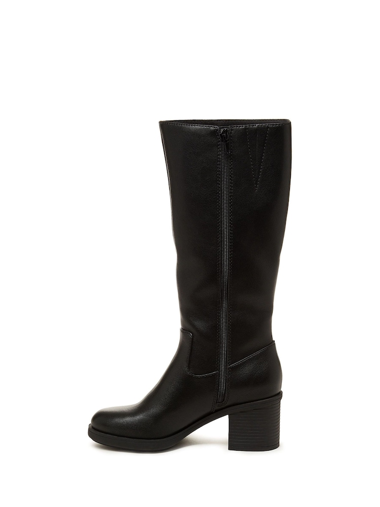 Rocket Dog Stanley Grinnel PU Tall Black Boots - Image 2 of 4