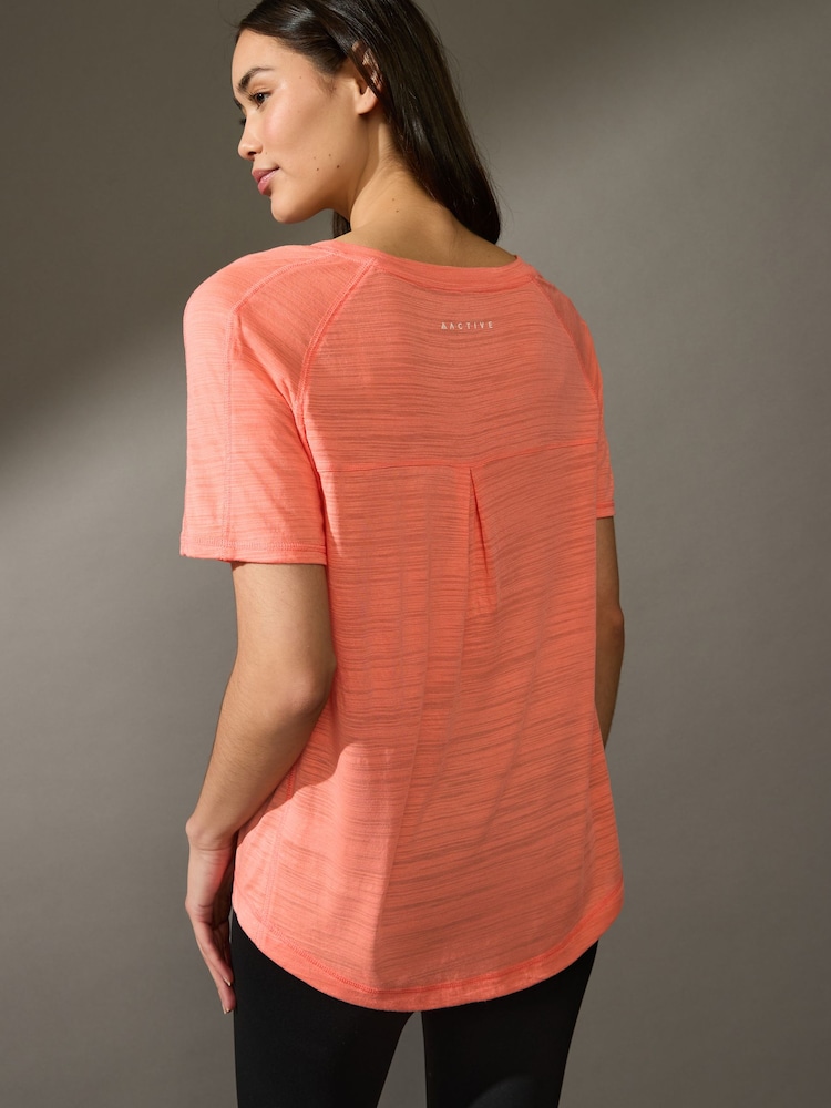 Black/Orange Active Sports Short Sleeve Crew Neck Tops 2 Pack - Image 3 of 9