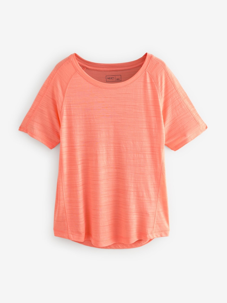 Black/Orange Active Sports Short Sleeve Crew Neck Tops 2 Pack - Image 7 of 9