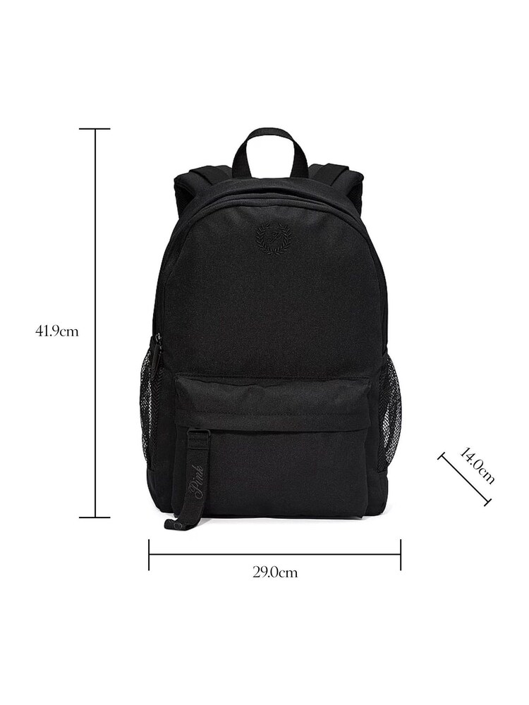Victoria's Secret PINK Black Canvas Backpack - Image 5 of 5 Victoria's Secret PINK Black Canvas Backpack - Image 5 of 5