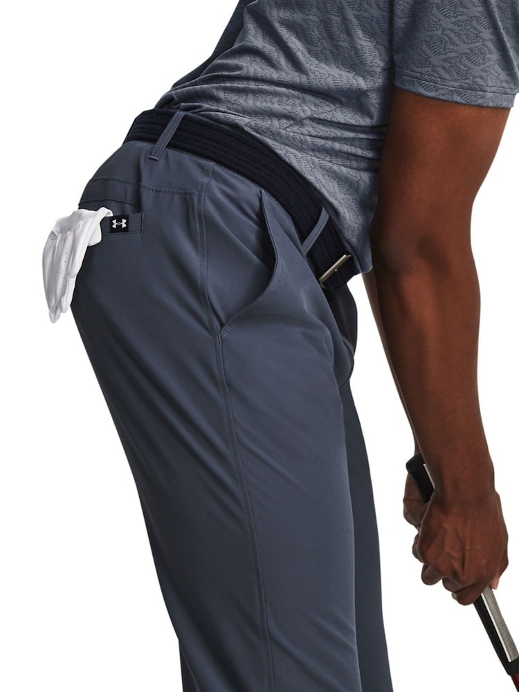 Under Armour Fossil Grey Golf UA Drive Tapered Trousers - Image 3 of 13