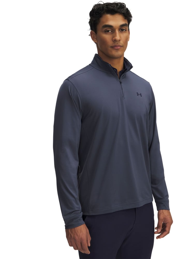 Under Armour Blue Chrome Drive 1/4 Zip Jumper - Image 1 of 4