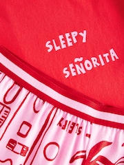 Red 100% Cotton Short Sleeve Pyjamas - Image 10 of 11
