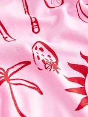 Red 100% Cotton Short Sleeve Pyjamas - Image 11 of 11