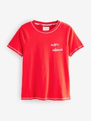 Red 100% Cotton Short Sleeve Pyjamas - Image 8 of 11