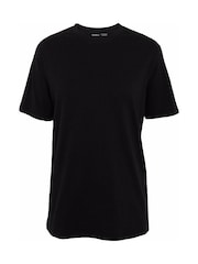 Threadbare Black Boyfriend Fit 100% Cotton Longline T-Shirts 2 Pack - Image 3 of 5