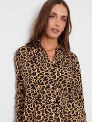 Threadbare Brown Print Ladies Leopard Shirt - Image 5 of 5