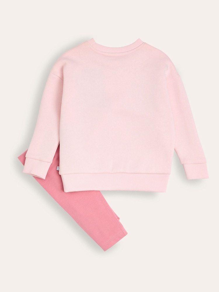 Brand Threads Pink Girls 100% Cotton Bluey Joggers Set - Image 3 of 3