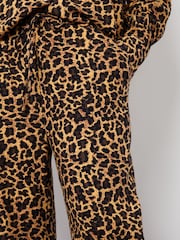 Threadbare Leopard Print Ladies Lakeleo Wide Leg Linen Trousers - Image 5 of 5