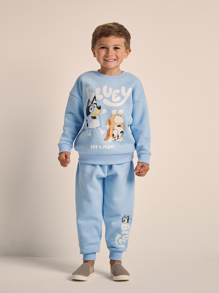 Brand Threads Blue Unisex Daywear 100% Cotton Joggers Set - Image 1 of 5