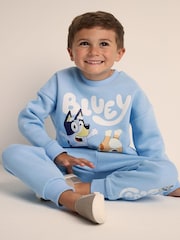 Brand Threads Blue Unisex Daywear 100% Cotton Joggers Set - Image 2 of 5