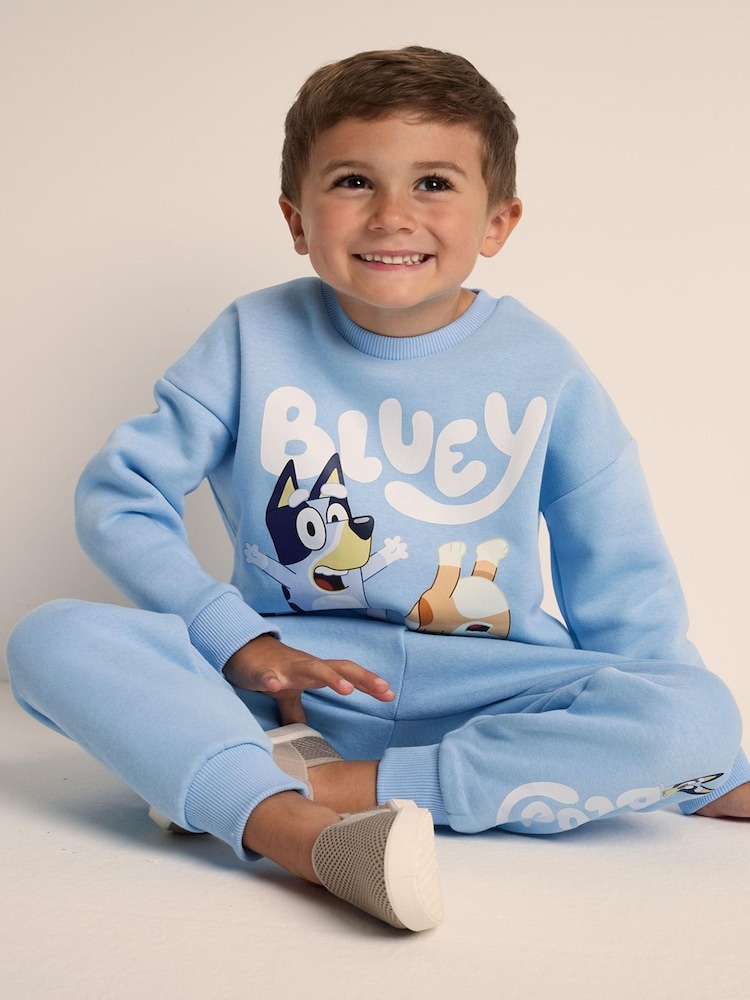 Brand Threads Blue Unisex Daywear 100% Cotton Joggers Set - Image 2 of 5