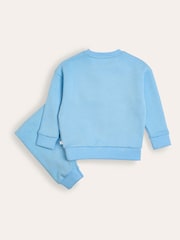 Brand Threads Blue Unisex Daywear 100% Cotton Joggers Set - Image 4 of 5