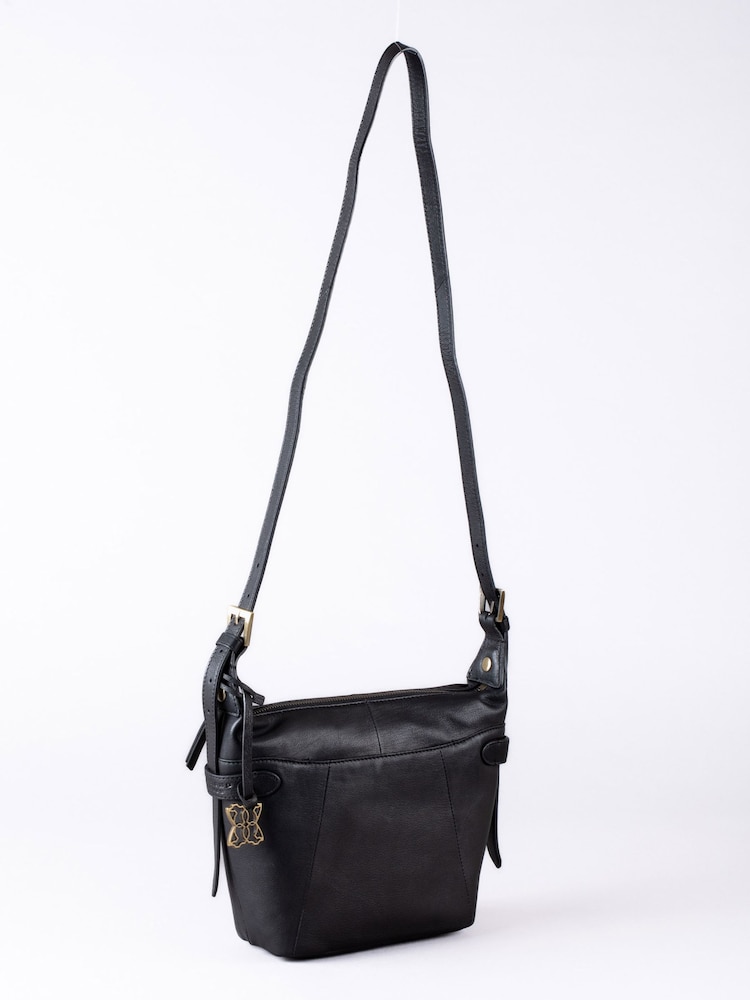 Lakeland Leather Black Newby Cross-Body Bag - Image 6 of 6
