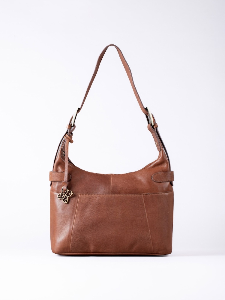 Lakeland Leather Brown Newby Hobo Shoulder Bag - Image 2 of 6