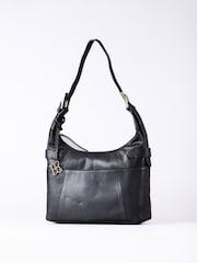 Lakeland Leather Black Newby Hobo Shoulder Bag - Image 1 of 6