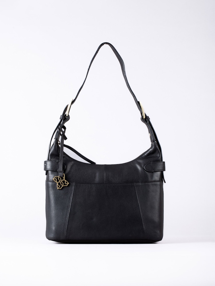 Lakeland Leather Black Newby Hobo Shoulder Bag - Image 2 of 6