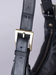Lakeland Leather Black Newby Hobo Shoulder Bag - Image 5 of 6
