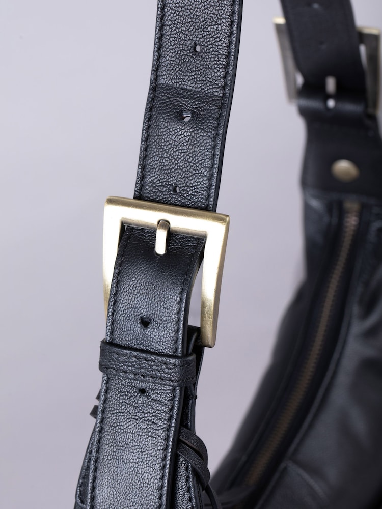 Lakeland Leather Black Newby Hobo Shoulder Bag - Image 5 of 6