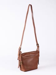 Lakeland Leather Brown Newby Cross-Body Bag - Image 5 of 6