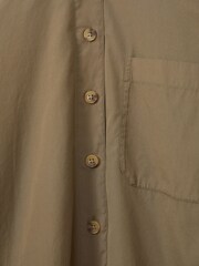 Reiss Khaki Solene Cropped Cotton Shirt - Image 6 of 6