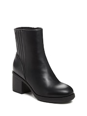 Rocket Dog Sonora PU Heeled Ankle Black Boots - Image 1 of 4
