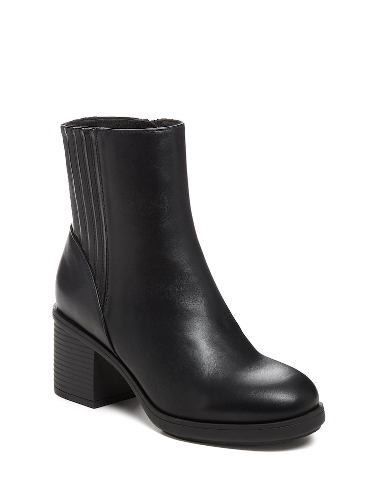 Rocket Dog Sonora PU Heeled Ankle Black Boots - Image 1 of 4