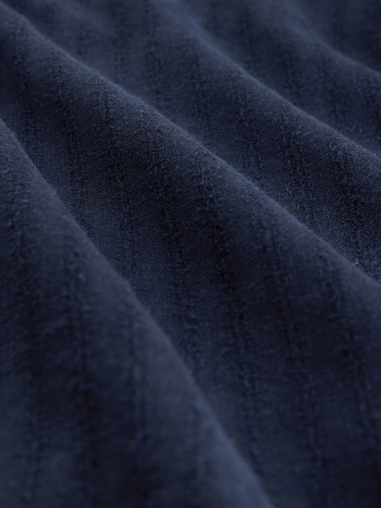 Navy Linen Blend Wide Leg Trousers - Image 2 of 3