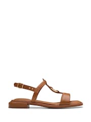 Clarks Brown Leather Ariany Sling Sandals - Image 1 of 7