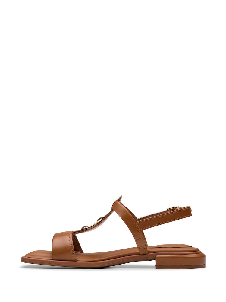 Clarks Brown Leather Ariany Sling Sandals - Image 2 of 7
