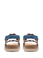 Clarks Blue Arwell Glide Sandals - Image 5 of 7
