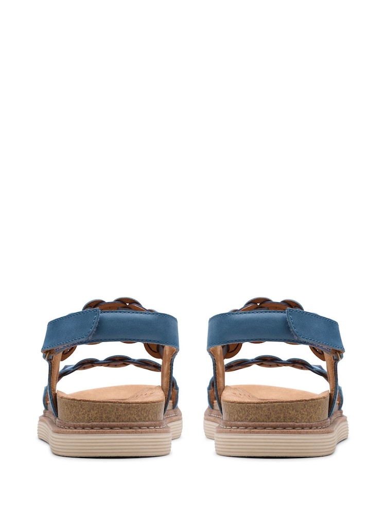 Clarks Blue Arwell Glide Sandals - Image 5 of 7
